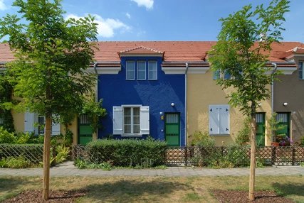 Die bunten Fassaden der Gartenstadt Falkenberg Gartenstadt Falkenberg