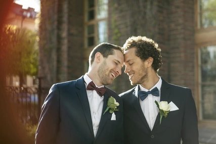 Gay couple on their wedding day Gay couple on their wedding day in Berlin