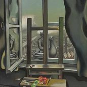 Wolfgang Mattheuer, Das graue Fenster, 1969. Hasso Plattner Collection
