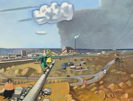 Wolfgang Mattheuer, Brasker Landschaft, Detail, 1967